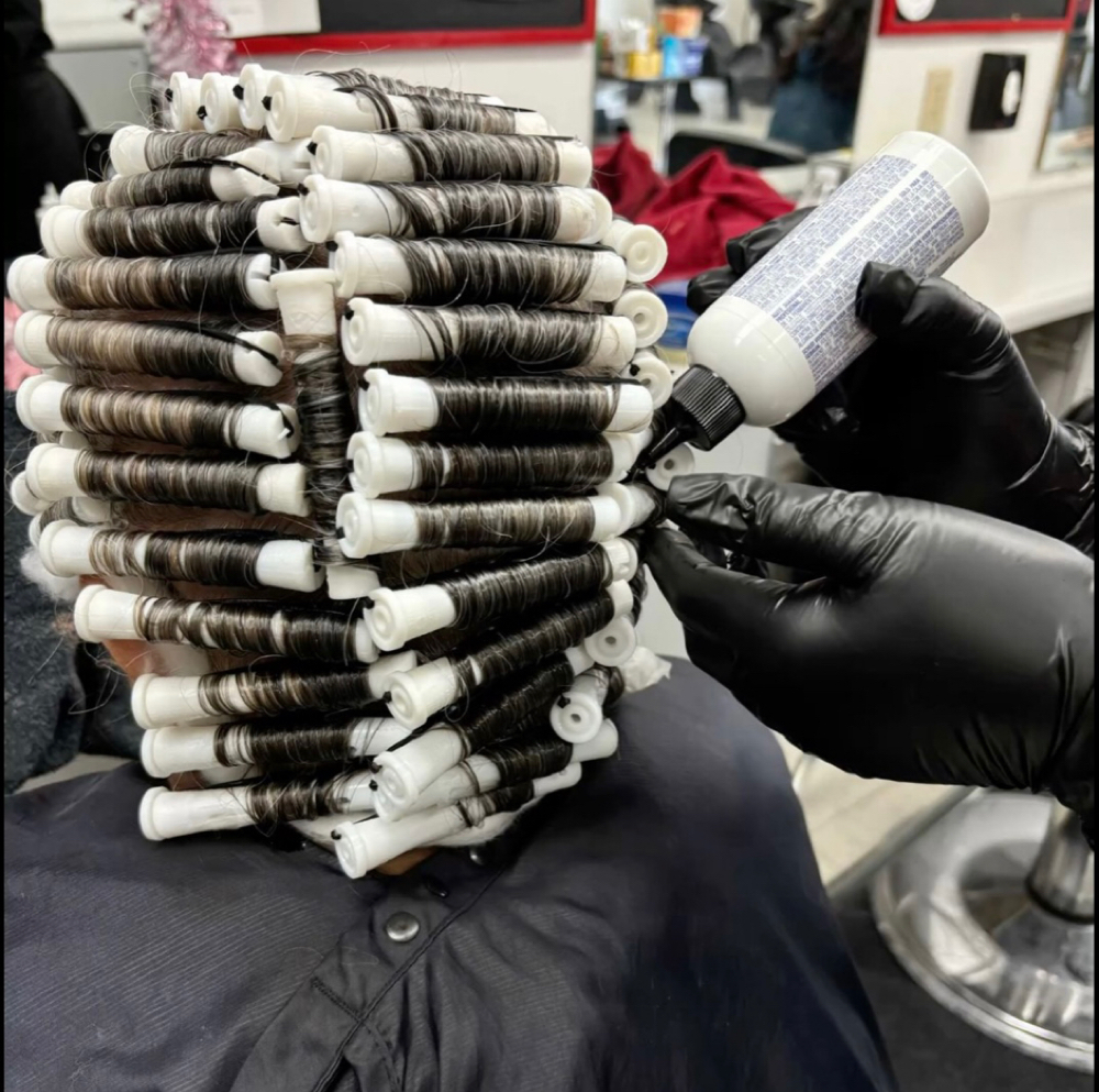 Short Hair Perm at Courtney Marit in Canton, IL