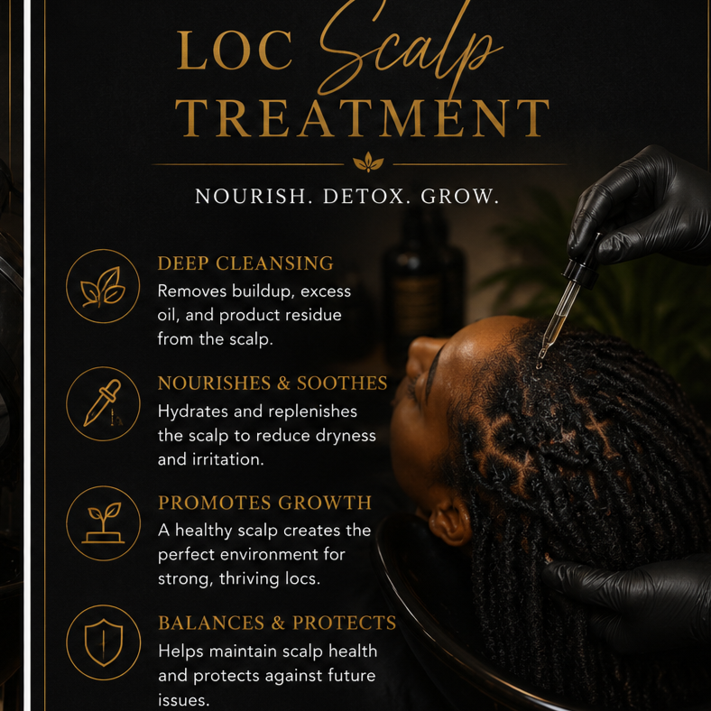 Loc Scalp Treatment at Legacy Roots & Crown in Richardson, TX