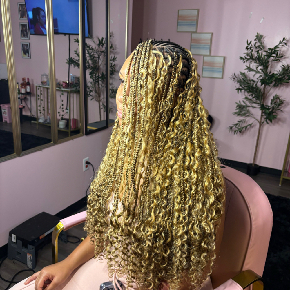 Fulani Flip Over + Boho Knotless at TheRaiSlayzExperience in Houston, TX