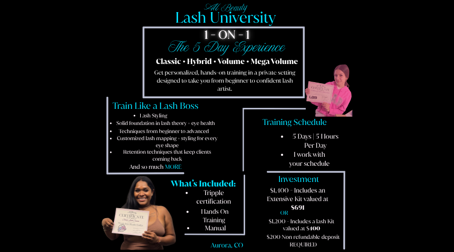 5 Day Lash University at ALL Beauty in Aurora, CO