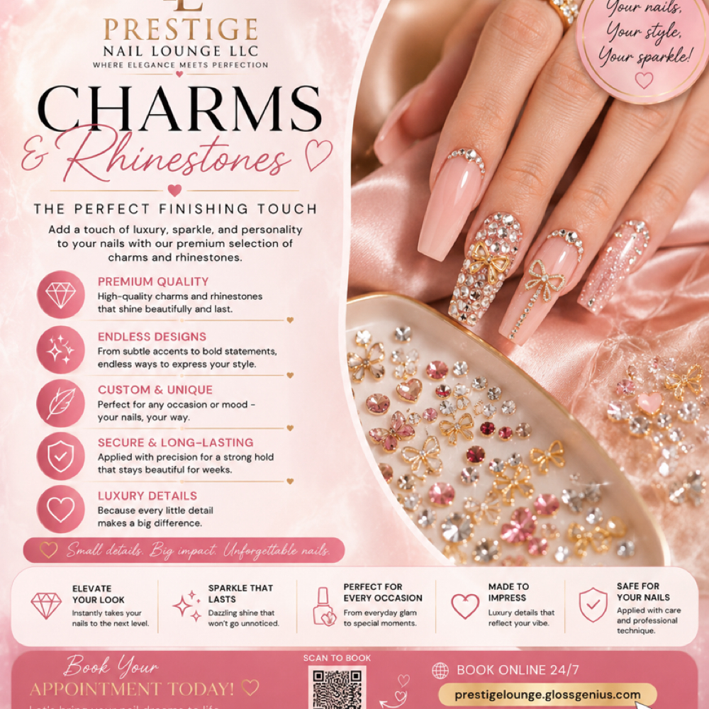 Rhinestones/Charms at Prestige Nail Lounge LLC in Chattanooga, TN