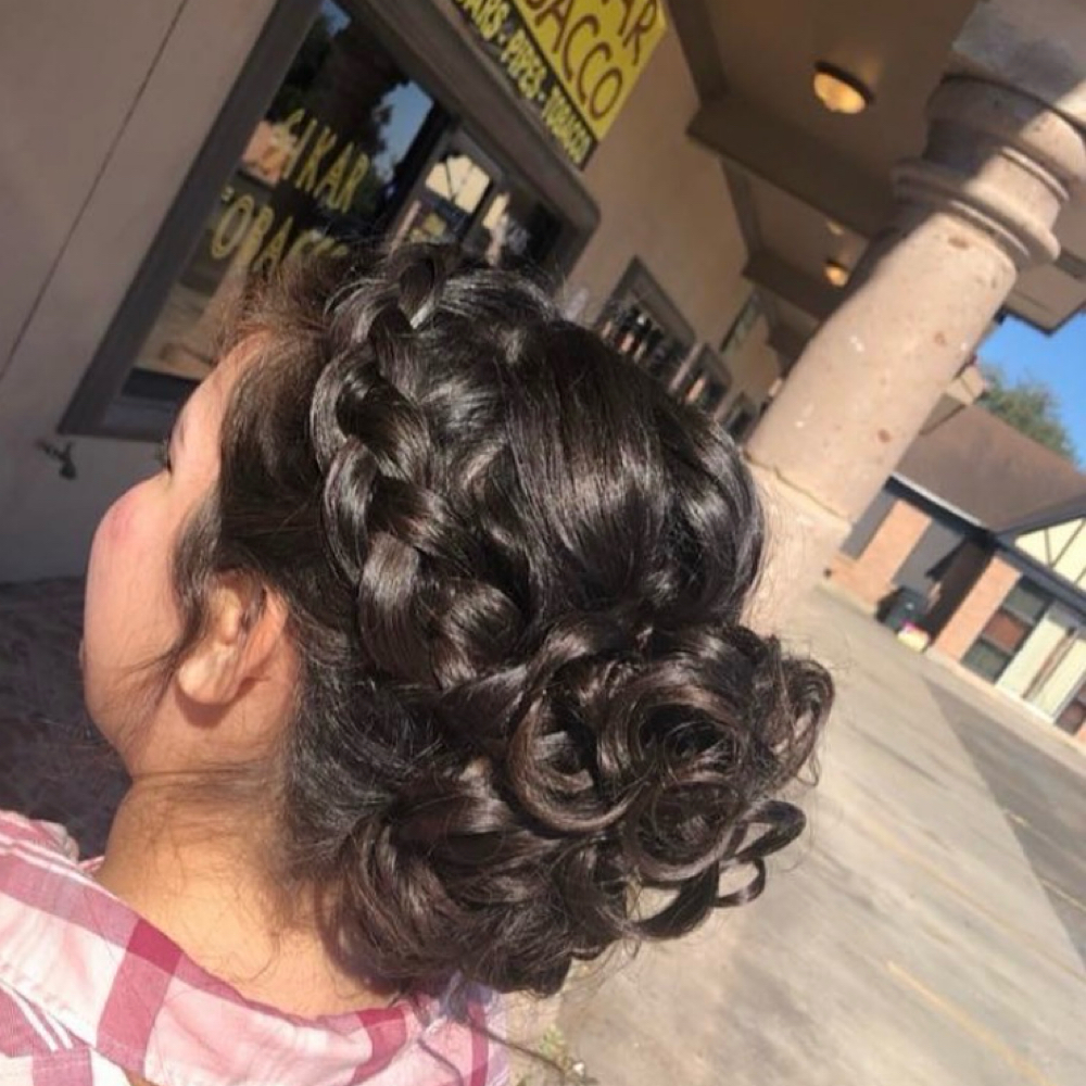 Simple Updo at The Hair Bar 2 (HB2) in Weslaco, TX