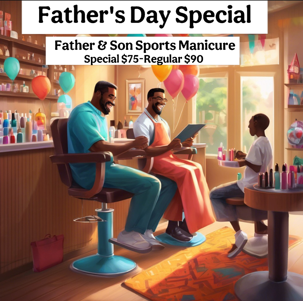Father And Son Sports Manicure