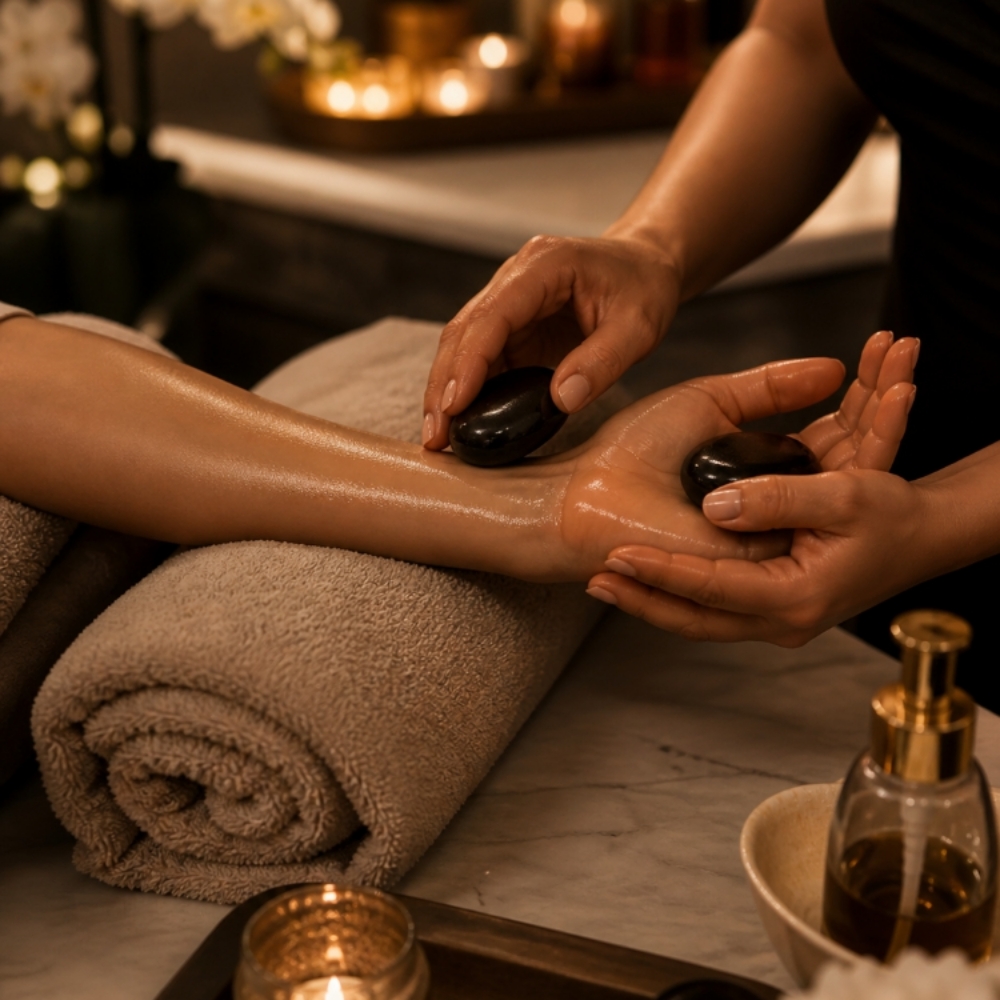 Hot Stone/ Arm / Hand Massage at ULTRA LUX MED SPA in Myrtle Beach, SC