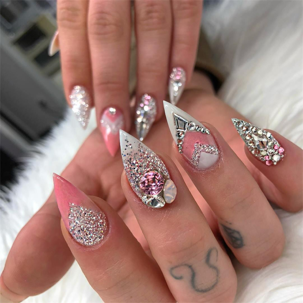 Medium Acrylic Full Set at Flawless Nails By Helen in Killeen, TX