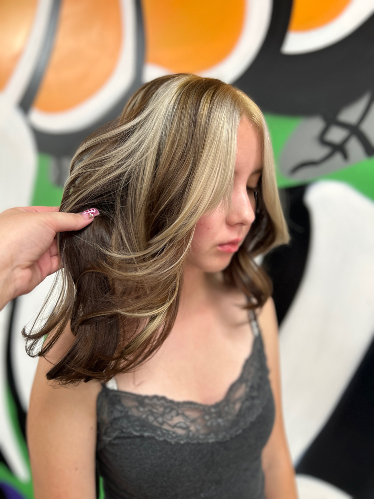 Chunky Highlights/Peek-a-boos at Solitabeauty in Brentwood, CA