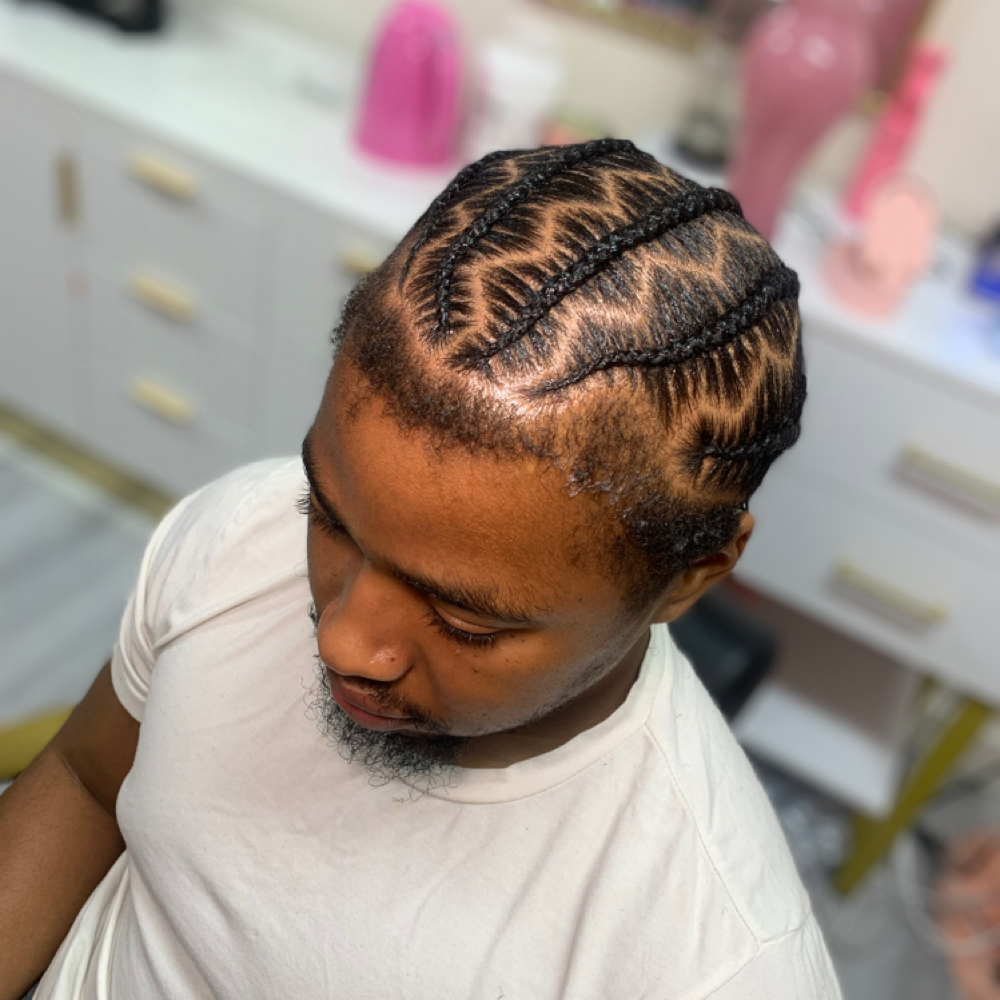 6-8 Stitch Braids On Natural Hair at RockN Beauty Bar in Antioch, CA