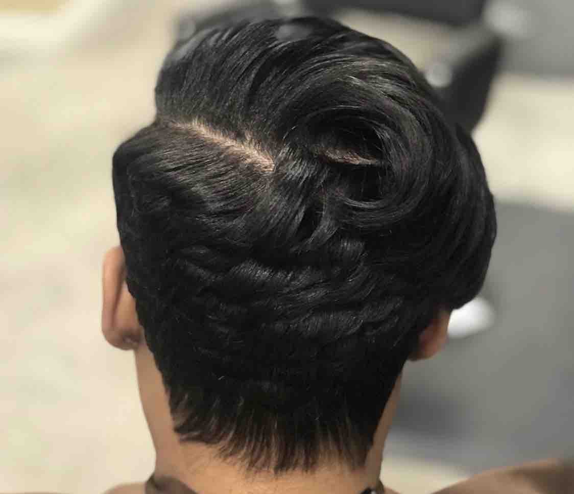 Shampoo and Curl On Short Hair