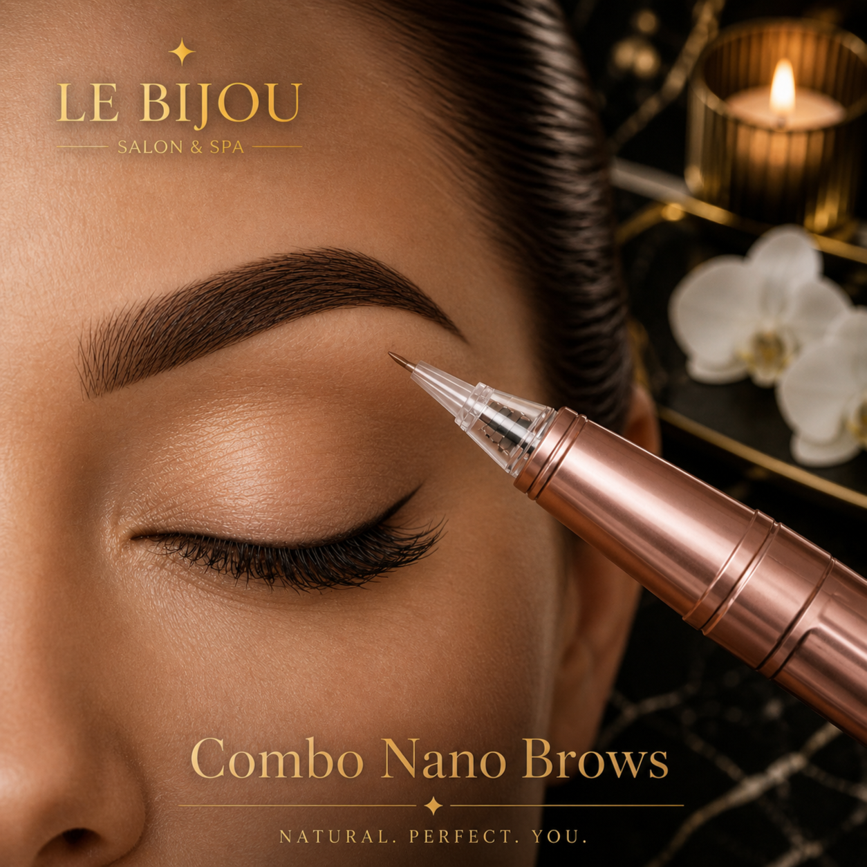 Brows - Combo Nano at Le Bijou Nails and Spa Salon in Houston, TX
