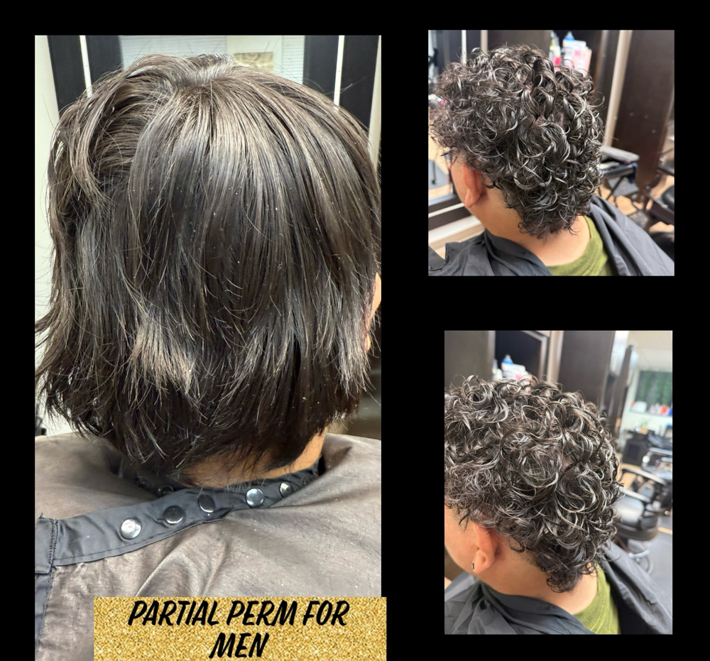 Boy/men Perm Partial Top Of Head at Mildred’s Hair Studio in Concord, CA