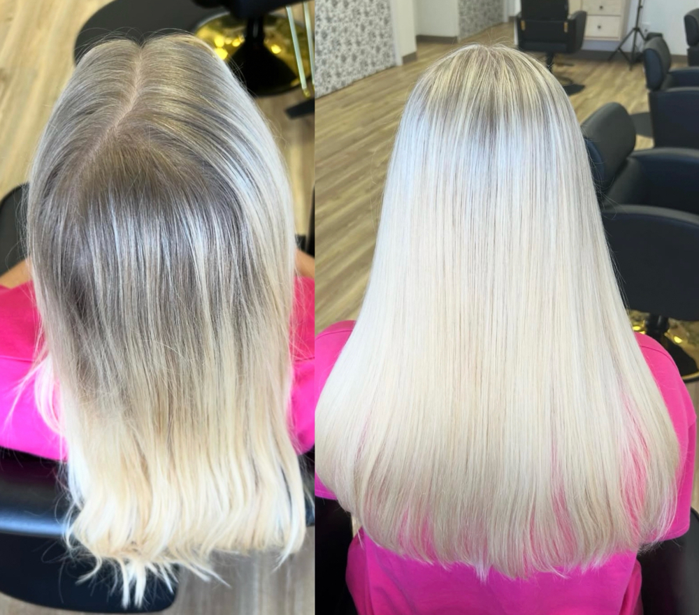 Partial Highlight Root Touch Up at Morgan The Stylist in San Antonio, TX