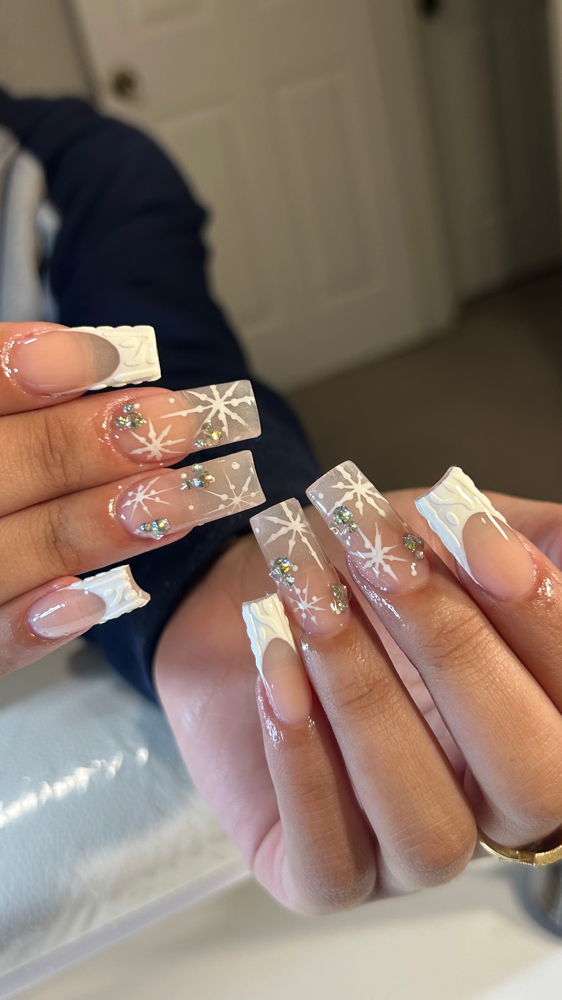 Acrylic long set at Nails By Jose in Winston Salem, NC