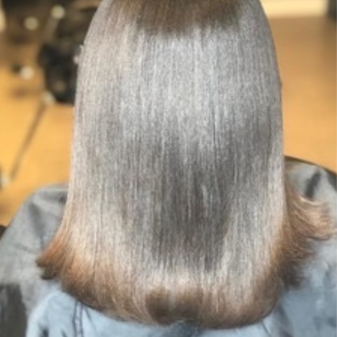 Silk Press-Med, past shoulder at To Cut & Dye For | Sculpted with Kare in Los Angeles, CA