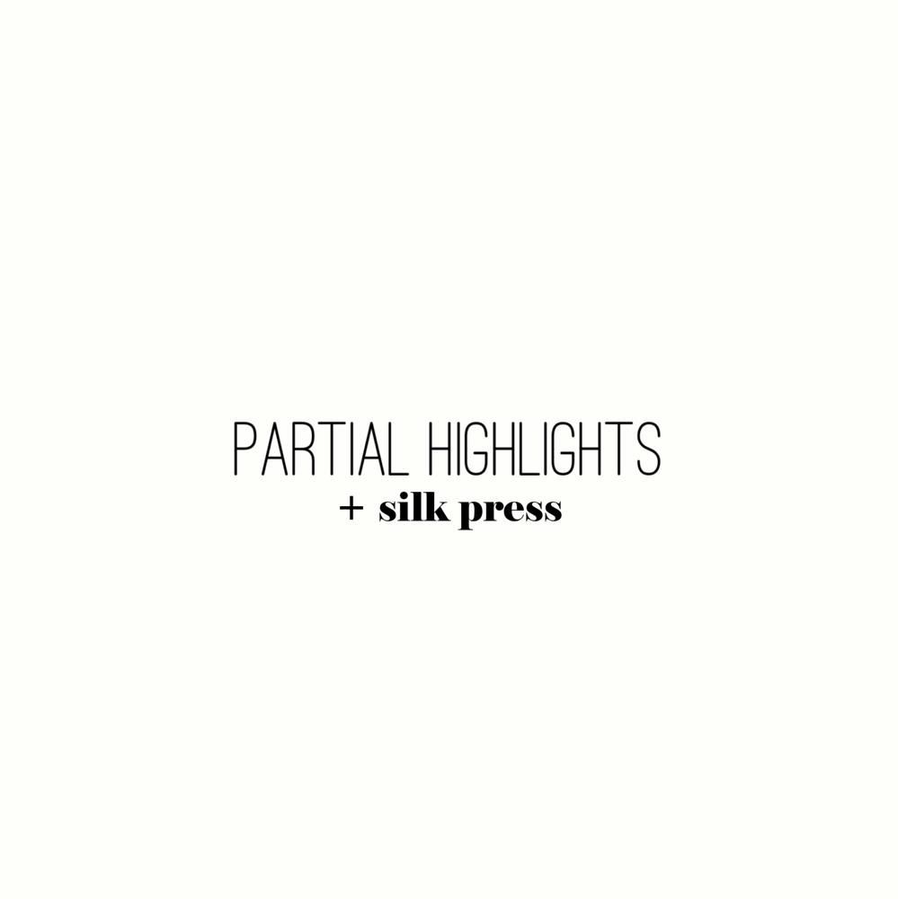 Partial Highlights + Silk Press