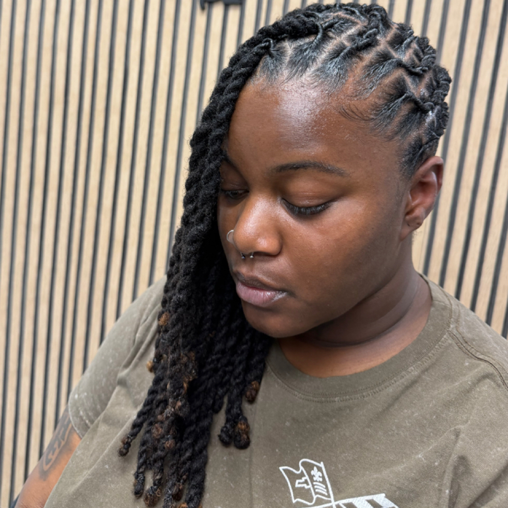 Mid Back Two Strands at Goddess Glow Loc Studio in Chattanooga, TN
