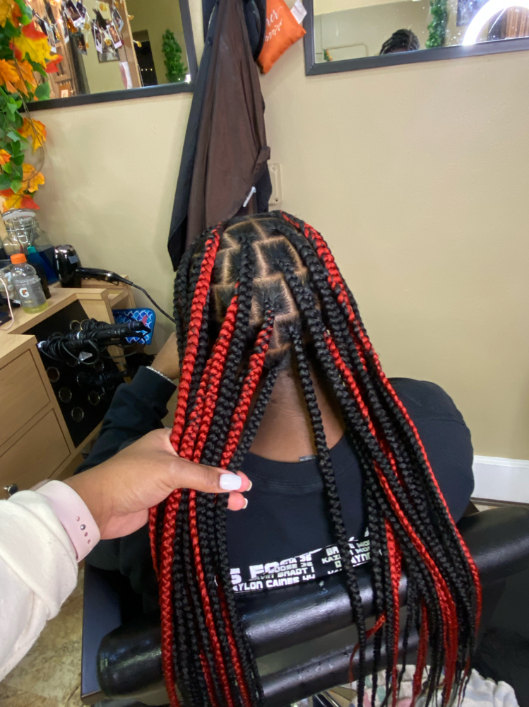 Large Knotless Braids