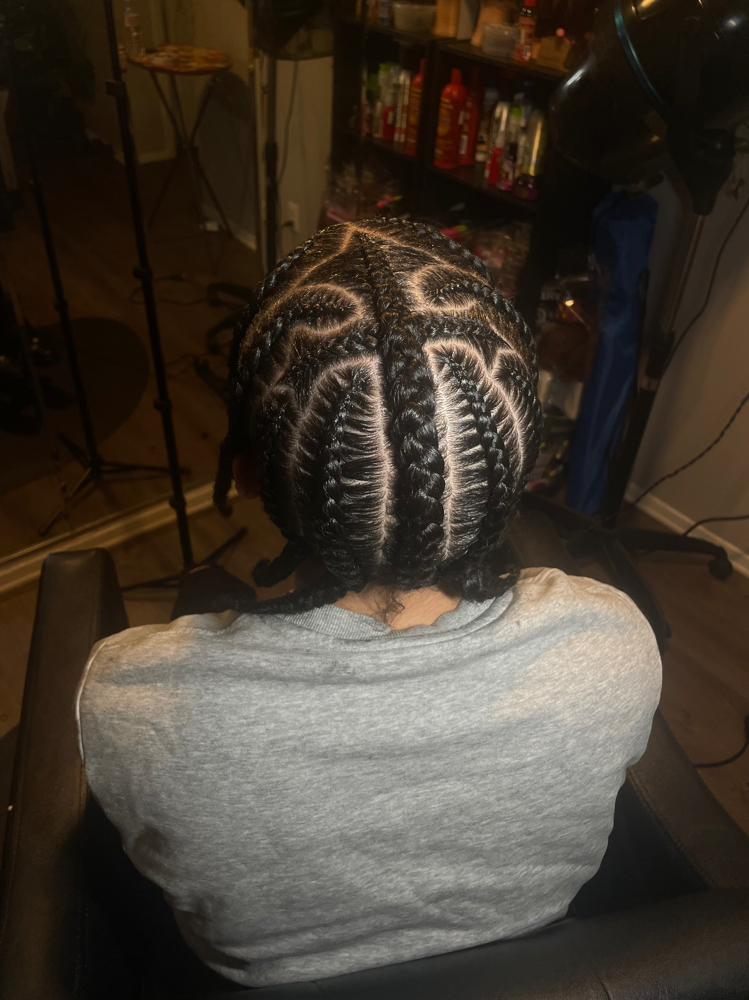 Mens Scalp Braids (With Design)