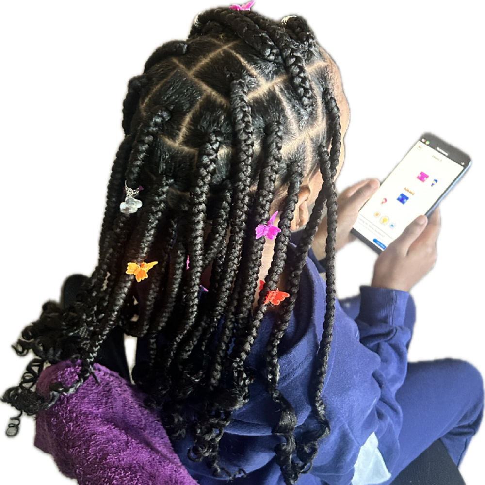 Kids Knotless Braids at Quality is kee BraidsNThings in Fort Myers, FL