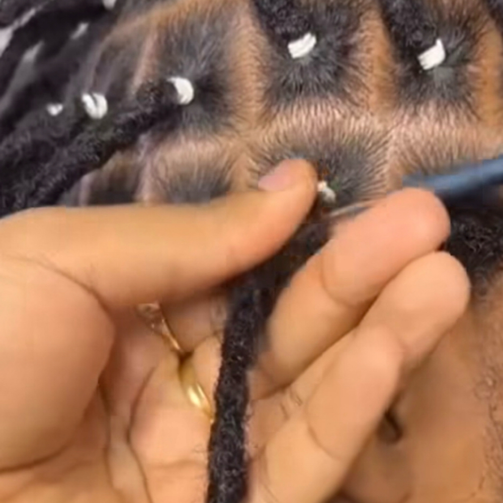 dread Locs maintenance at Afrokreyol braiding salon in Plantation, FL