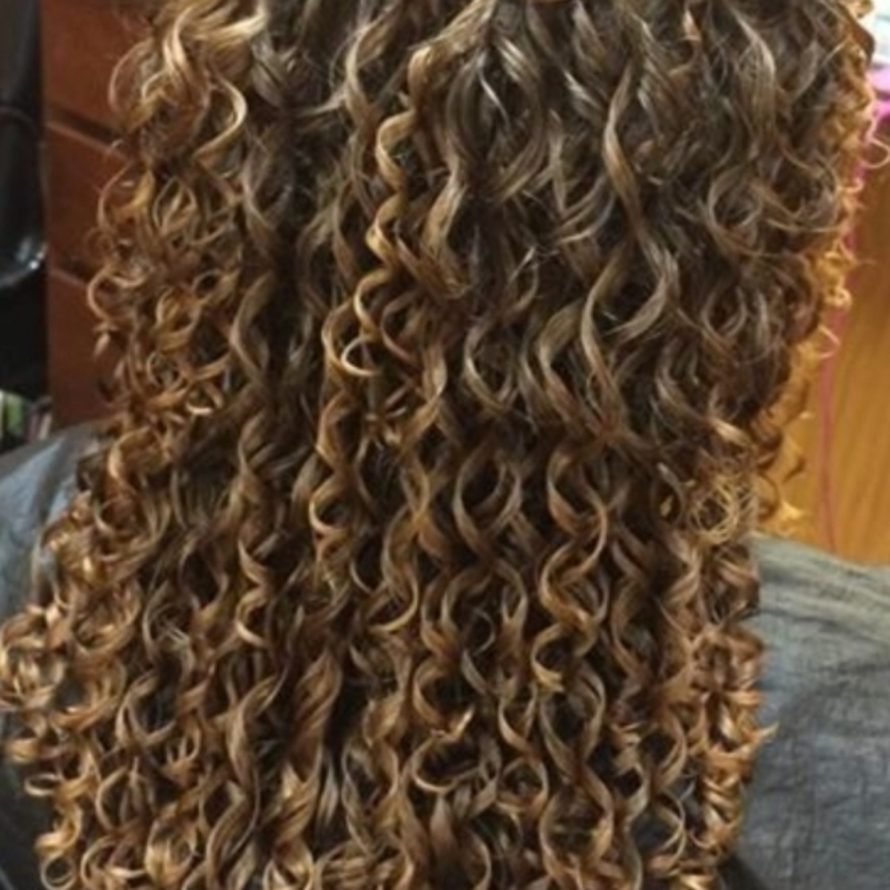 Long Hair Spiral Perm at The Wayward Parlor in East Point, GA