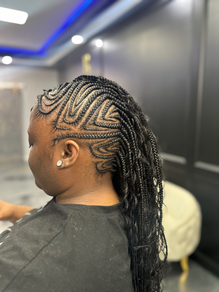 Boho Mohawk at Houston Braid Genie in Houston, TX