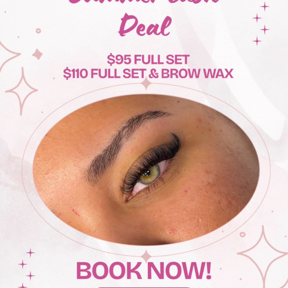 $110 full set + brow wax at GB Esthetics in Hendersonville, TN