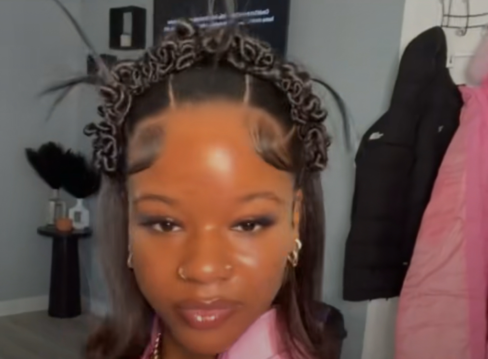 HALF UP HALF DOWN INTO KNOTS