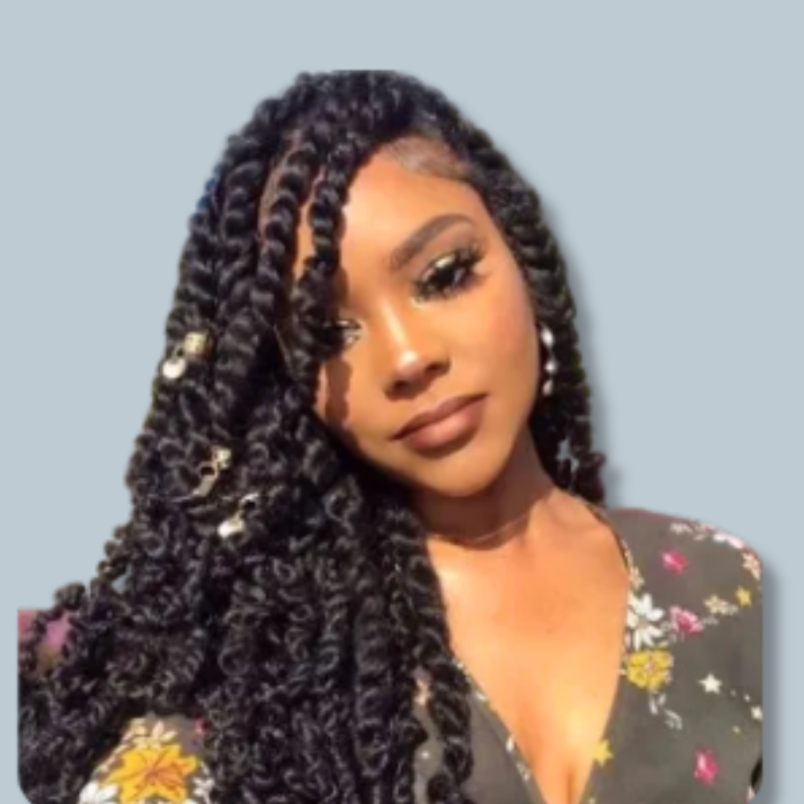 Twist And Curl Hairstyle at Africana Star Braiding Salon in Los Angeles, CA