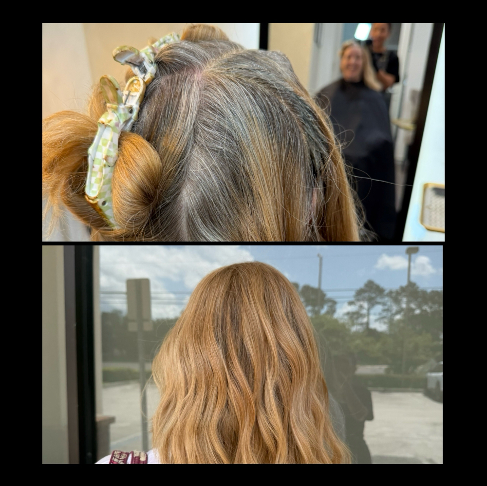 Root Retouch & Haircut at Ariana Holman Hair Studio in Fleming Island, FL