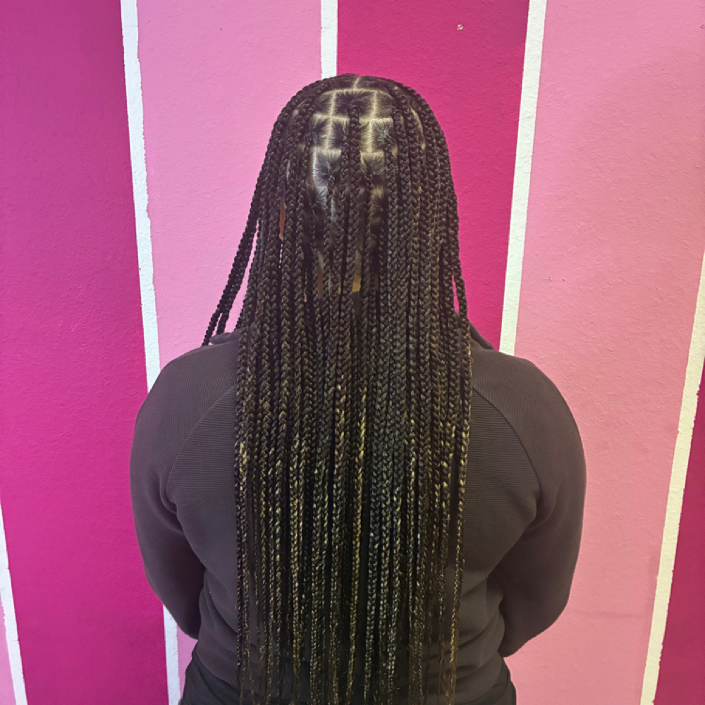 Medium Knotless Braids at Ti X Couture Braiding Services in Waco, TX