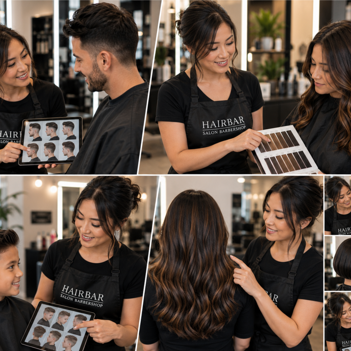 Hair Consultation at HairBar Salon BarberShop in Cross Roads, TX