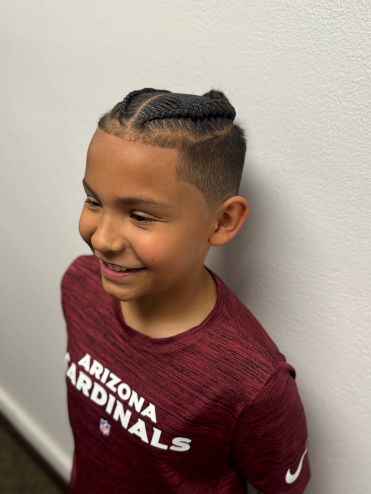 Mini Boss fade with braids