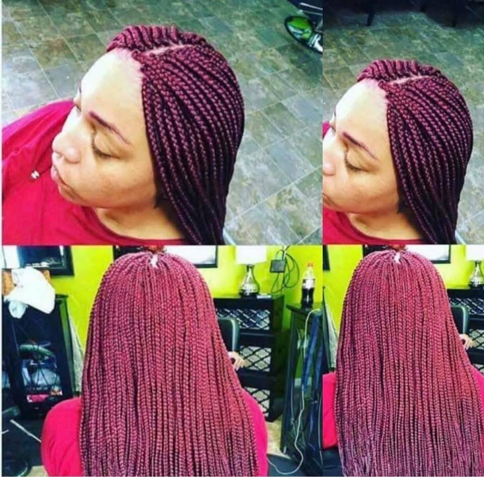 Traditional Small Box Braids at Trend stylist hair studio in Portsmouth, VA