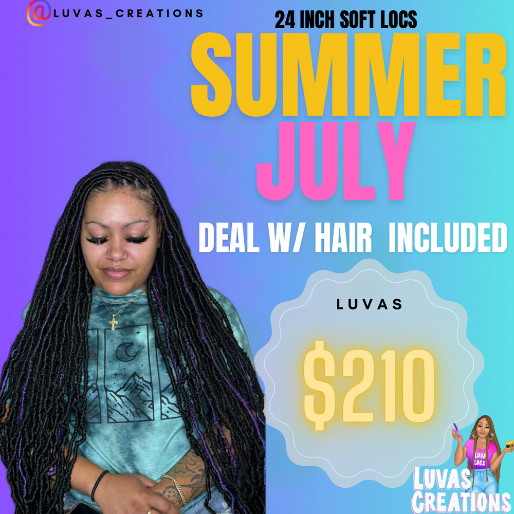 24 inch soft Locs summer July sale