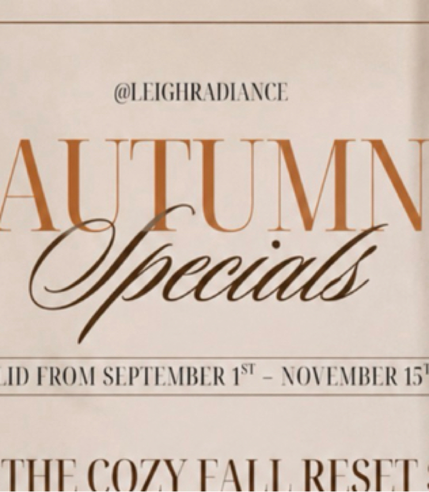 The Pumpkin Spice Glow Facial🎃 at Leigh Radiance in Staunton, VA