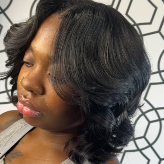 Quickweave Messy Bob with LeaveOut at The UDQ in Memphis, TN
