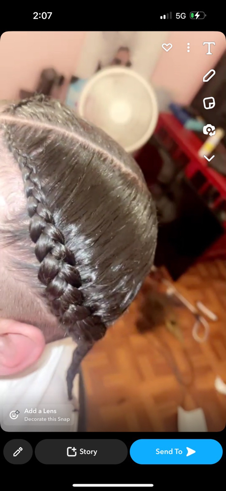 2 Braids(men at Aaliyah’s Creations in Manchester, NH