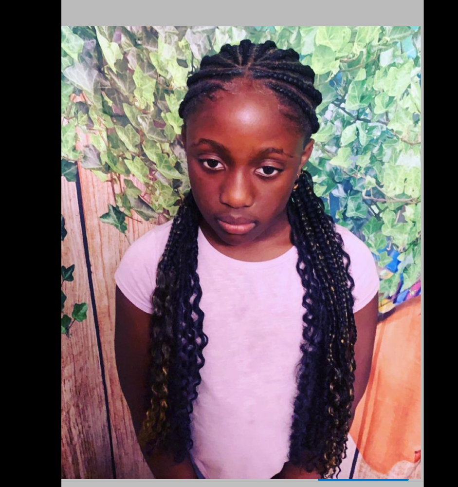 Kids Cornrow Style W/ Extensions