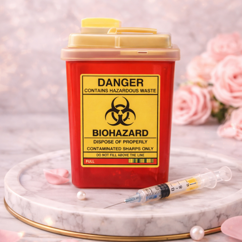 Sharps Container at Luxe Body bar in Thornton, CO
