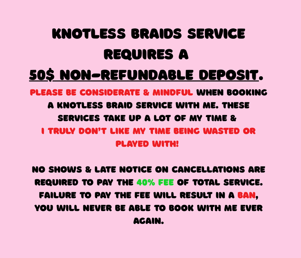 50$ NON-REFUNDABLE DEPOSIT REQUIRED