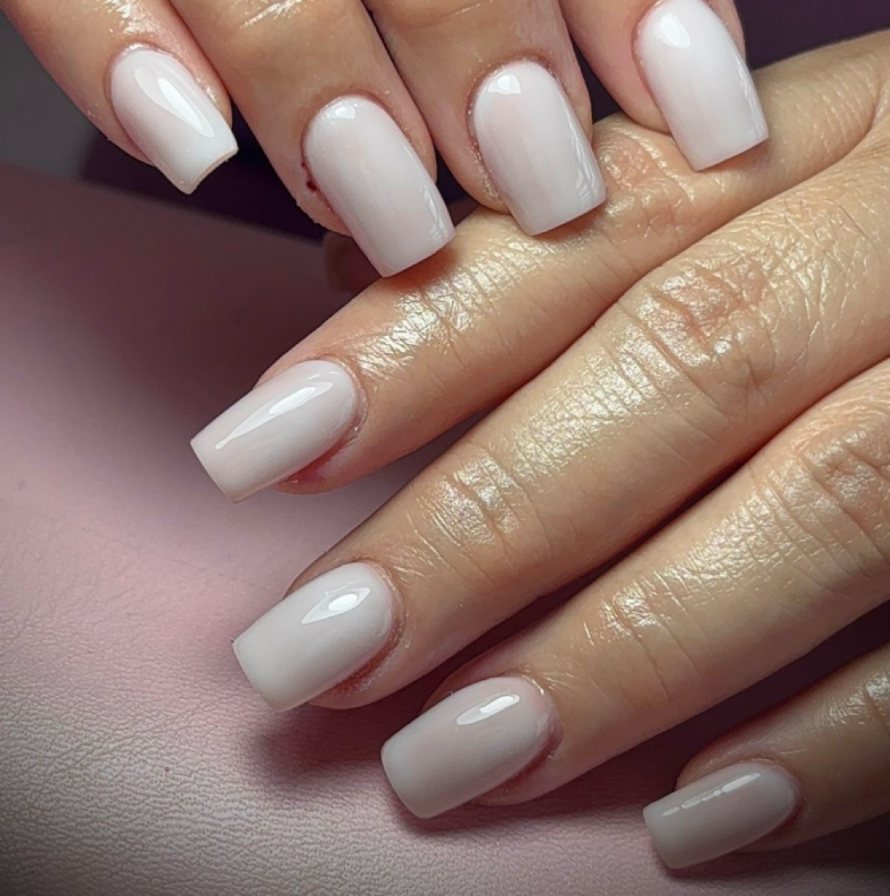 Acrylic overlay On Natural Nails at Itz_JAMC Nails in Webster, TX