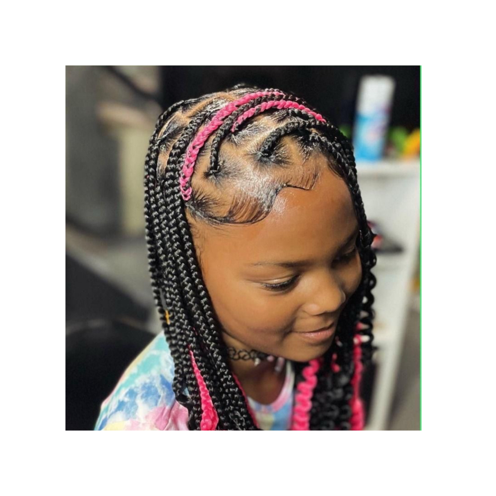 Kid Knotless Braid at Marcelle Crown Studio in Pantego, TX
