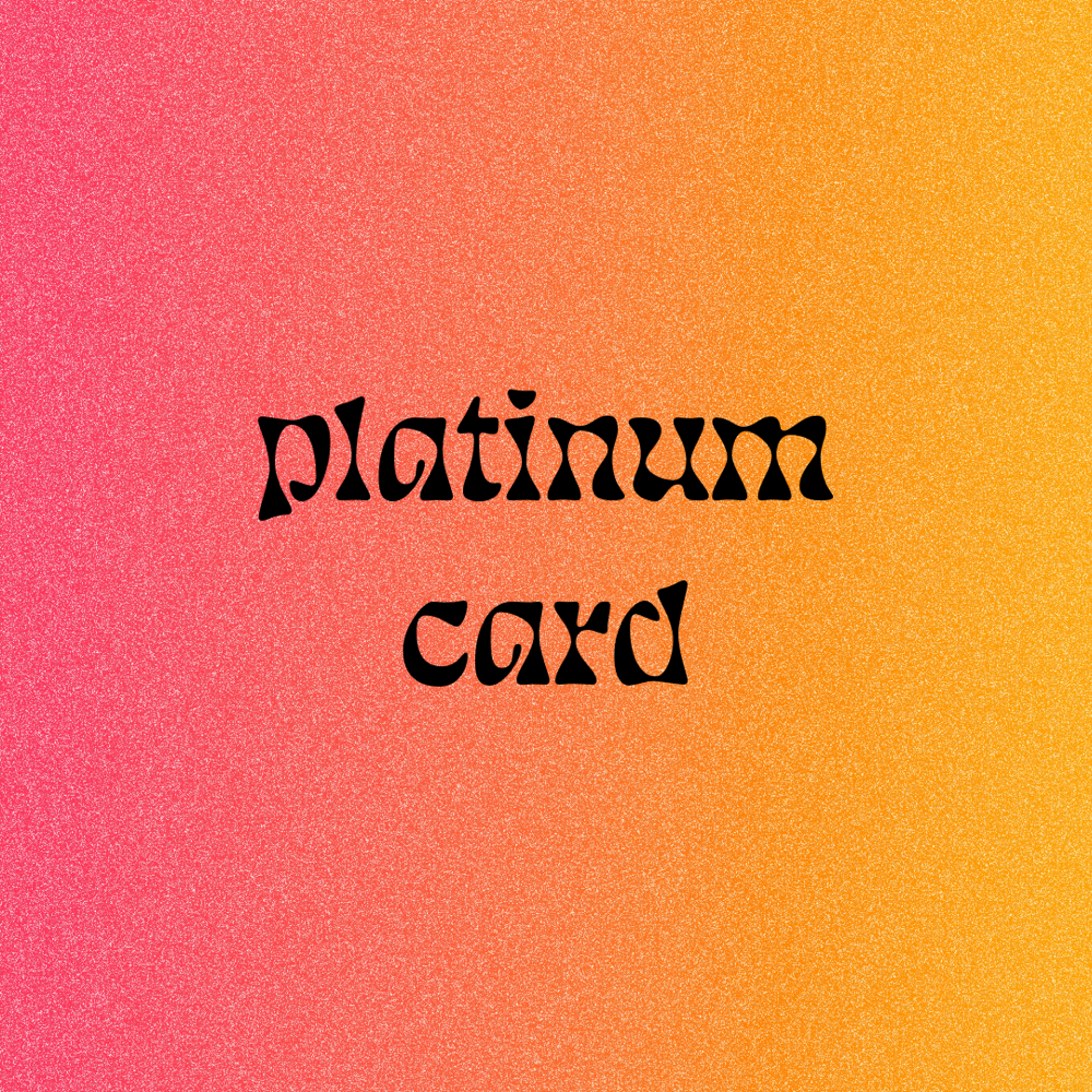 platinum card at october raine studio in temecula, CA