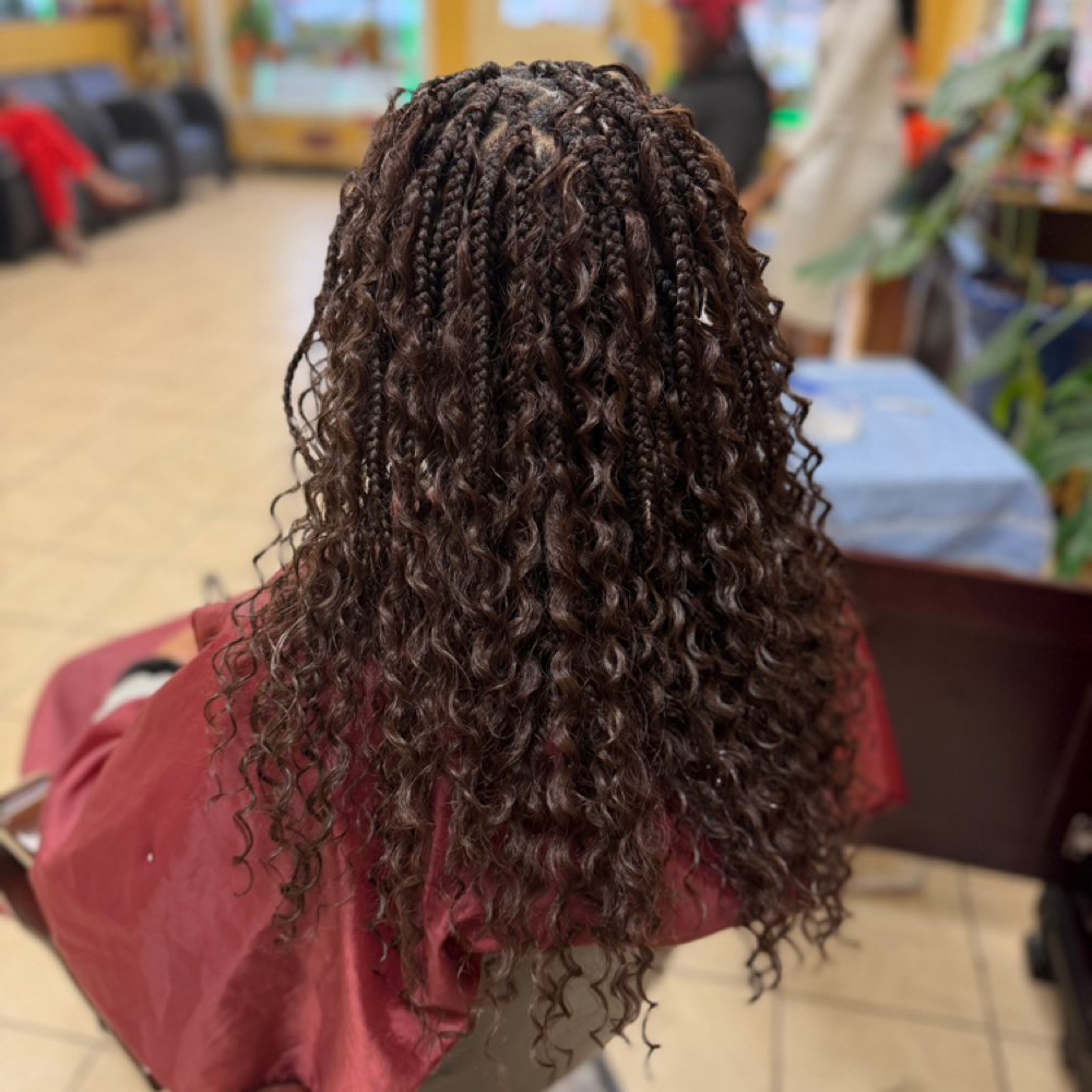 Boho Knotless With Human Hair at African Lika Hair Braiding in Goldsboro, NC