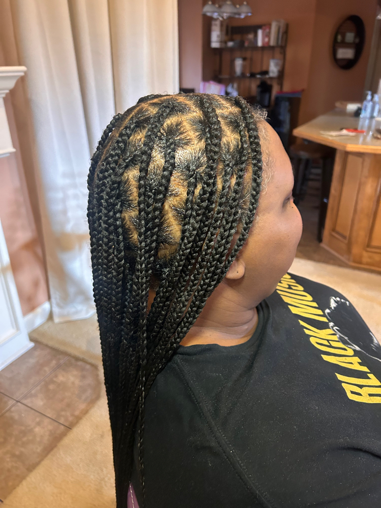 Medium Knotless Braids at JB's Hair Haven in Little Rock, AR