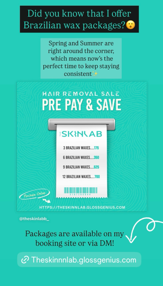 1 Year Brazilian Wax Package