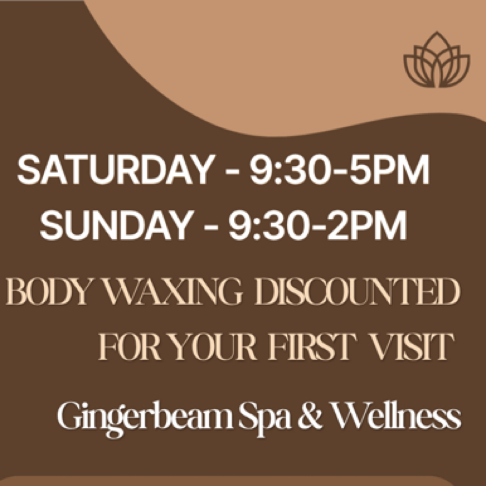 FIRST TIME WAX ( ONLY) at Gingerbeam Spa & Wellness in Salina, KS