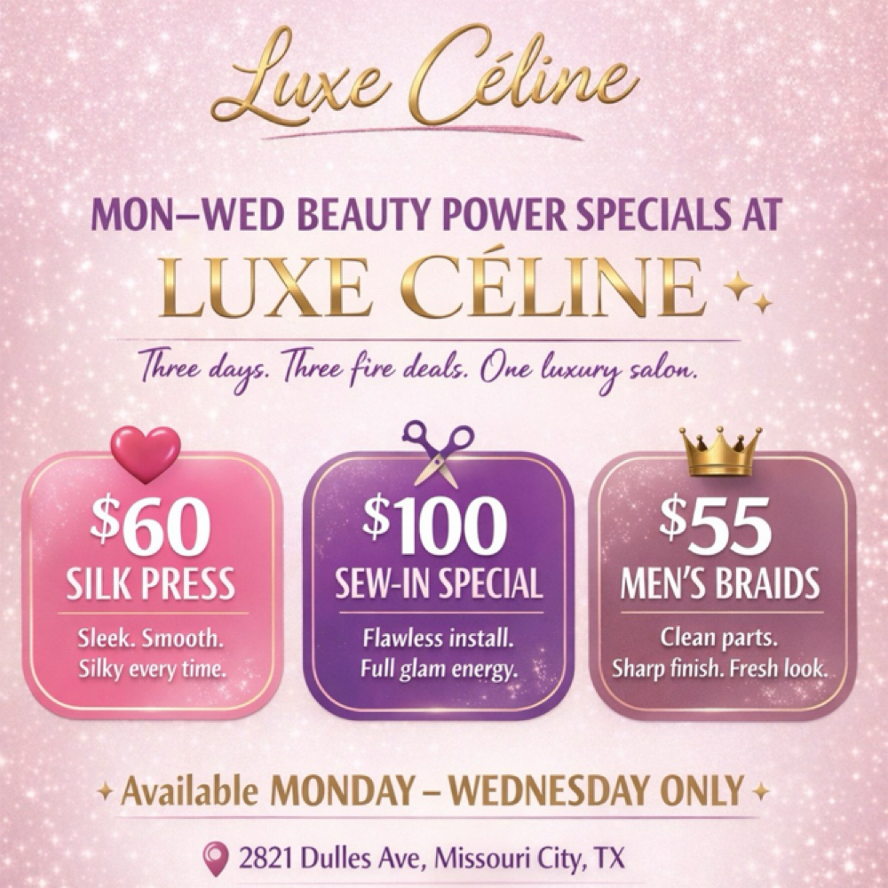 Sew In (Mon-Wed ONLY) at Luxe Celine in Missouri City, TX