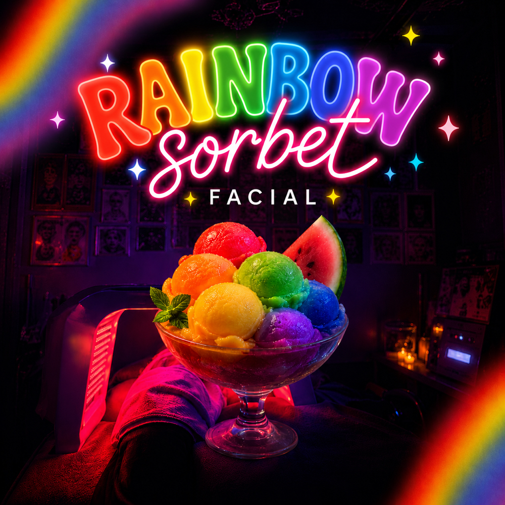 🌈 Rainbow Sorbet Facial 🌈 at Enchanted Empress Aesthetics in Lynnwood, WA