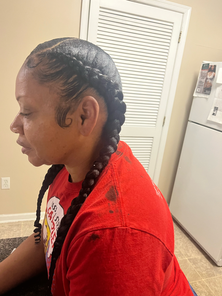 Two Feed In Braids at Taj The Stylist in Methuchen, NJ